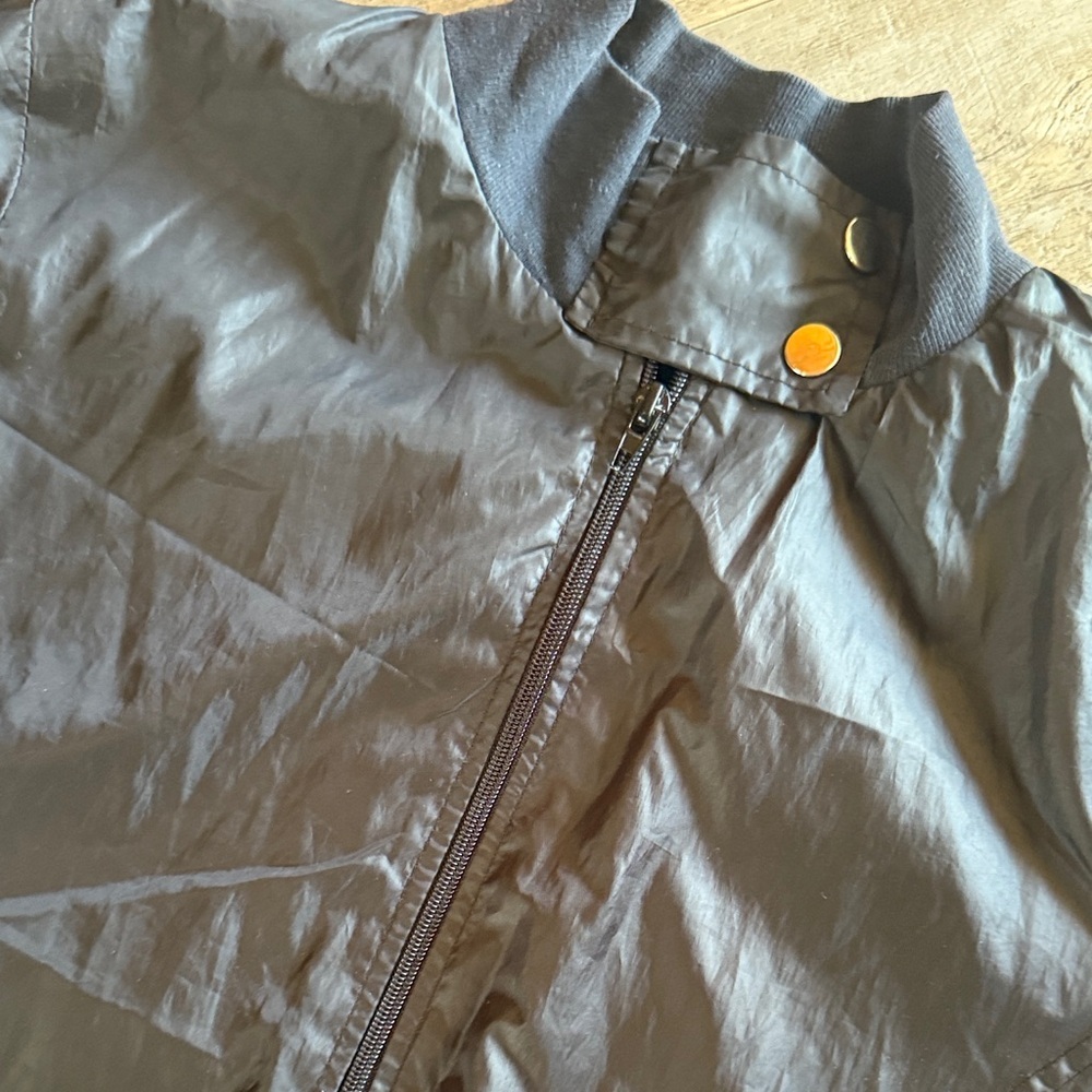 Men's Black Lightweight Zipper Bomber Jacket size 4 - Picture 2 of 9